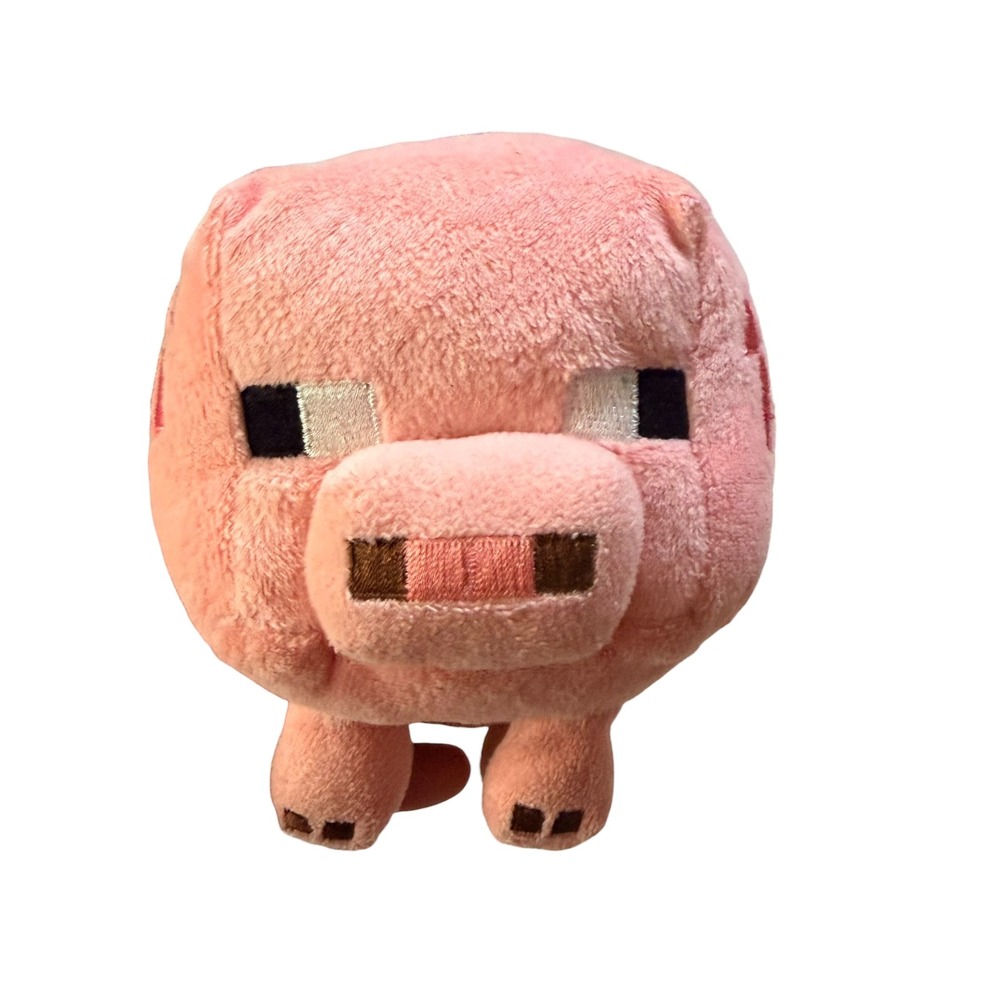Minecraft Pig Plush Mojang 2013 Pink Stuffed‎ Animal Toy Pixelated Video Game